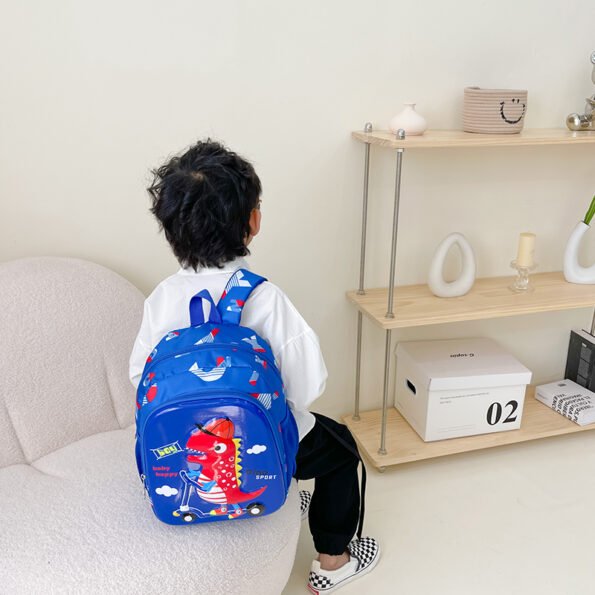 Mochila Infantil Dinosaurio Azul - Resistente al Agua, Alta Calidad, Diseño Exclusivo - Imagen 6
