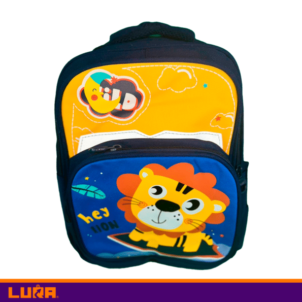 Mochila Infantil Leon Azul - Resistente al Agua, Alta Calidad, Diseño Exclusivo