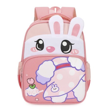 Mochila Infantil Conejo Rosa - Resistente al Agua, Alta Calidad, Diseño Exclusivo - Imagen 2