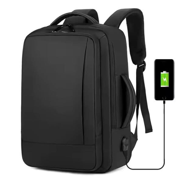 Mochila Extensible con Puerto USB – Impermeable y Antirrobo para Viaje - Imagen 4