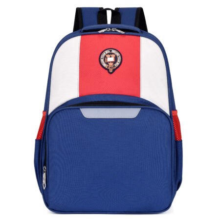 Mochila Escolar Infantil Tricolor – Nylon Oxford Impermeable con Bolsillos Laterales y Detalle Reflectante - Imagen 5