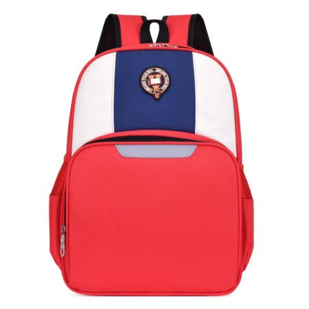 Mochila Escolar Infantil Tricolor – Nylon Oxford Impermeable con Bolsillos Laterales y Detalle Reflectante - Imagen 1