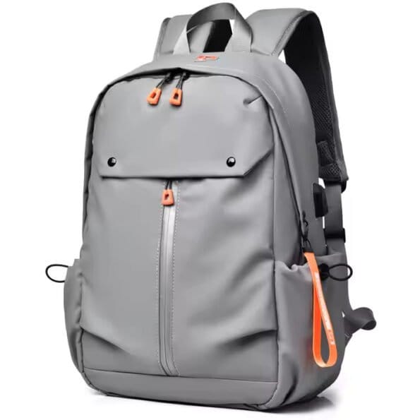 Mochila Escolar Gris Urbana – Oxford Ergonómica para Clases y Uso Diario - Imagen 3