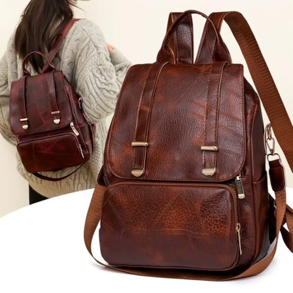 Mochila Vintage Impermeable de Poliéster con Respaldo Ergonómico - Imagen 5