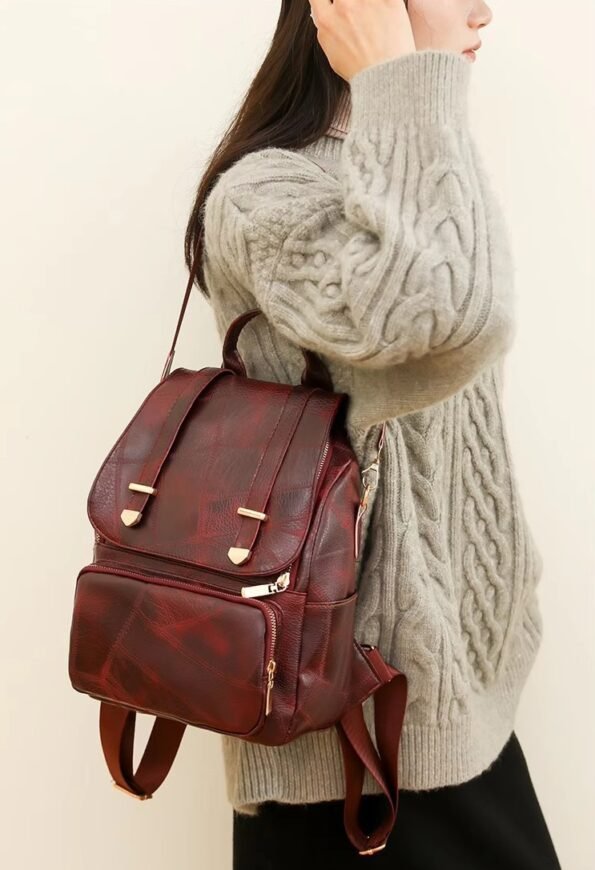 Mochila Vintage Impermeable de Poliéster con Respaldo Ergonómico - Imagen 6