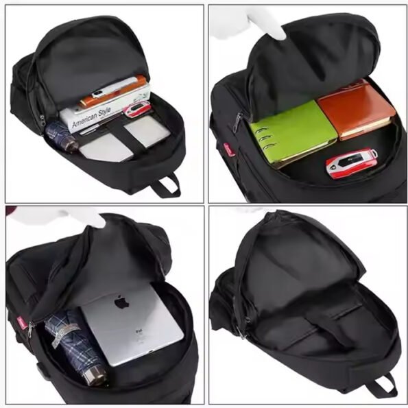 Mochila Oxford Unisex Antirrobo con USB – Impermeable y Compartimento para Portátil - Imagen 2