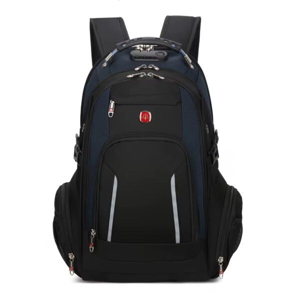 Mochila Vintage Oxford Unisex – USB Integrado e Impermeable con Diseño Geométrico