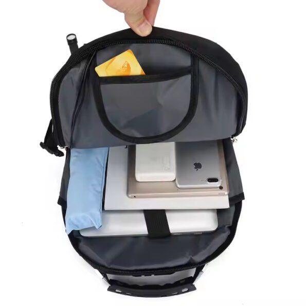 Mochila Vintage Oxford Unisex – USB Integrado e Impermeable con Diseño Geométrico - Imagen 2