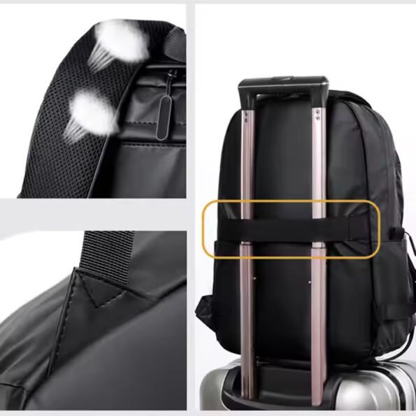 Mochila Urbana Unisex Impermeable y Minimalista con Bolsillo Oculto y Compartimento para Laptop - Imagen 3