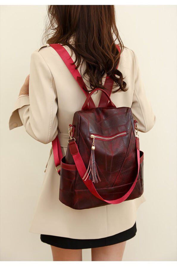 Mochila Femenina PU Impermeable Antirrobo