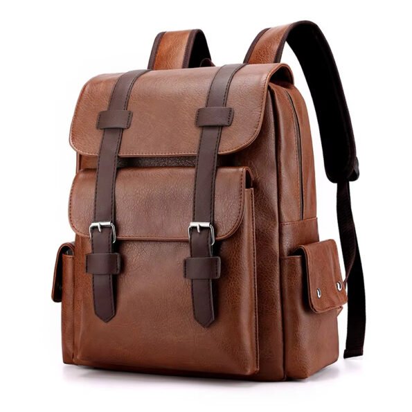 Mochila PU Unisex con Compartimento para Portátil – Impermeable y Ligera - Imagen 3