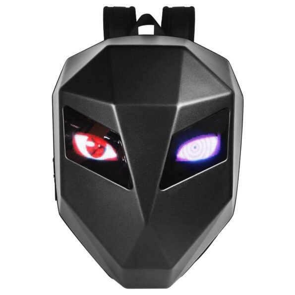 Mochila LED Antirrobo “Knight Vision” con Ojos Luminosos, Control por App y Power Bank de 20.000 mAh Incluido