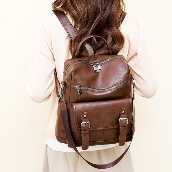 Mochila Impermeable de Estilo Preppy Inglés con Asas Suaves y Correa Ergonómica - Imagen 5